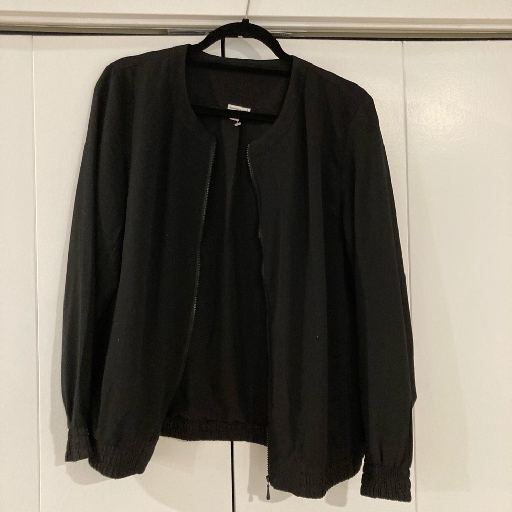 Crepe Bomber Jacket